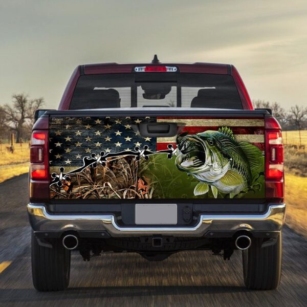 Bass Fishing Truck Tailgate Decal Sticker Wrap TRN386TD