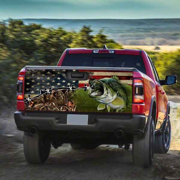 Bass Fishing Truck Tailgate Decal Sticker Wrap TRN386TD - Image 3
