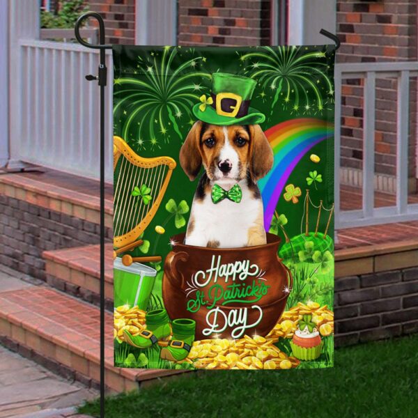 Basset Hound St. Patrick's Day Flag: Happy Dog Lover's Decor - Image 3