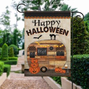Bat Cat Boo Garden Flag