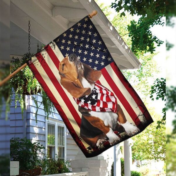 Beagle 4th of July Outfit: US Flag Dog Clothes THB2157F - Image 3