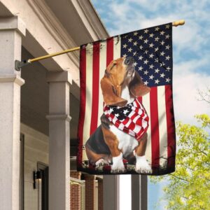 Beagle 4th of July Outfit: US Flag Dog Clothes THB2157F