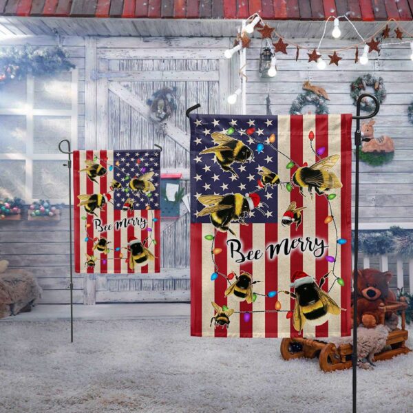 Bee Merry Christmas Flag: LNT801F Festive Holiday Decor - Image 5