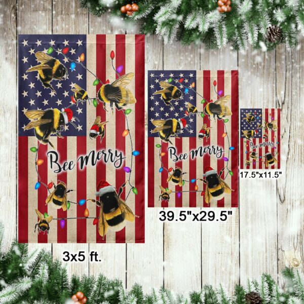 Bee Merry Christmas Flag: LNT801F Festive Holiday Decor - Image 7