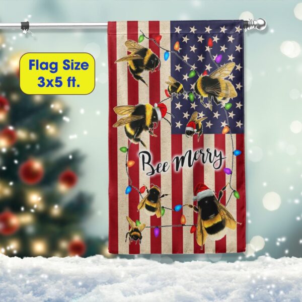Bee Merry Christmas Flag: LNT801F Festive Holiday Decor - Image 6