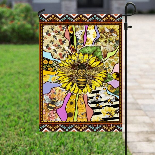 Bee Sunflower Let It Bee Garden Flag - Image 6