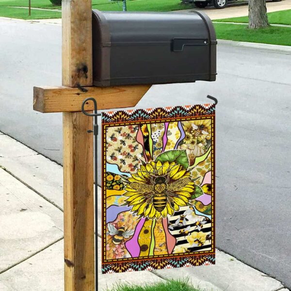Bee Sunflower Let It Bee Garden Flag - Image 9