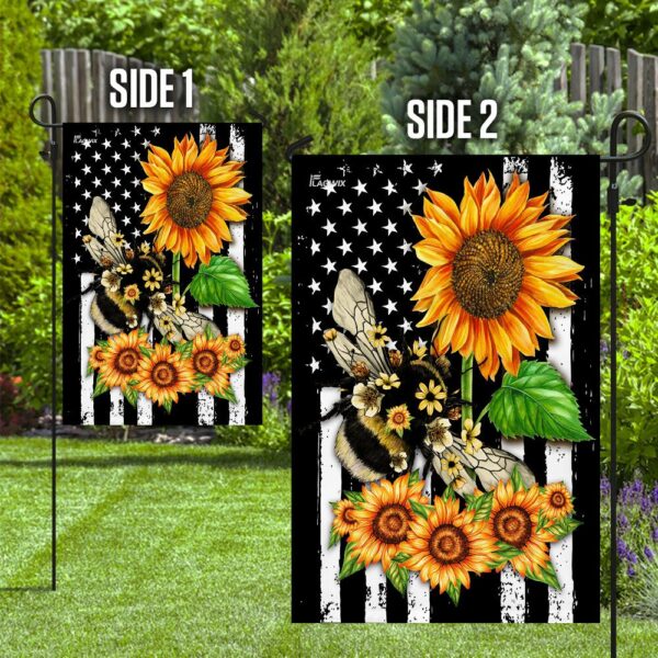 Patriotic Bee Sunflower American Flag Decor - Image 10