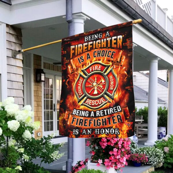 Being A Retired Firefighter Is An Honor Flag TRN245F1 - Image 2