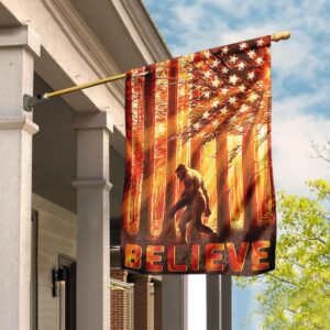 Believe Bigfoot Flag: MLH1005F - Sasquatch Outdoor Banner