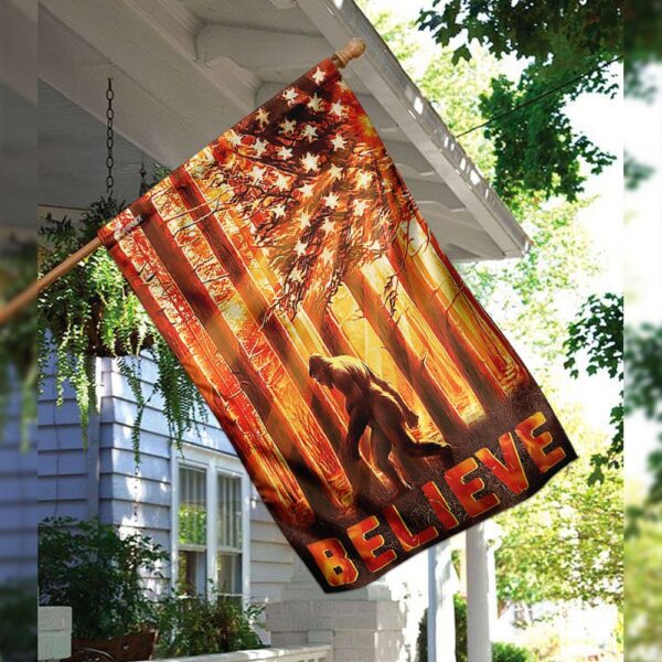 Believe Bigfoot Flag: MLH1005F - Sasquatch Outdoor Banner - Image 3