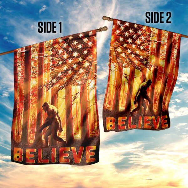 Believe Bigfoot Flag: MLH1005F - Sasquatch Outdoor Banner - Image 5