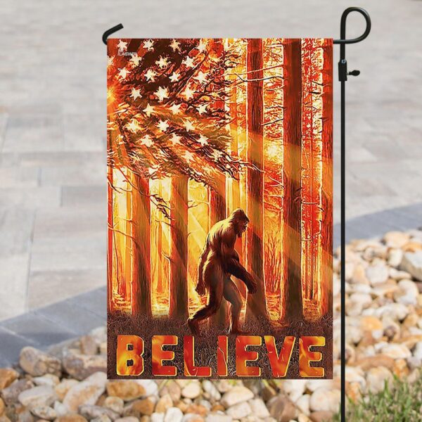 Believe Bigfoot Flag: MLH1005F - Sasquatch Outdoor Banner - Image 8