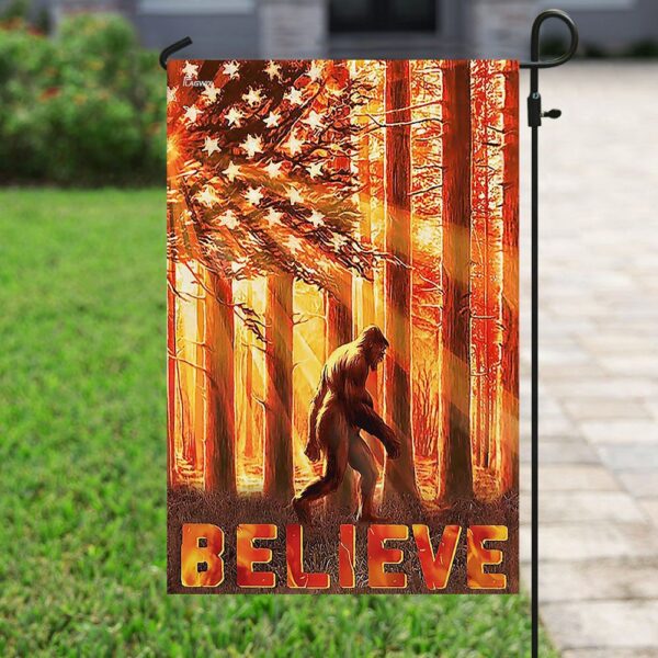 Believe Bigfoot Flag: MLH1005F - Sasquatch Outdoor Banner - Image 6