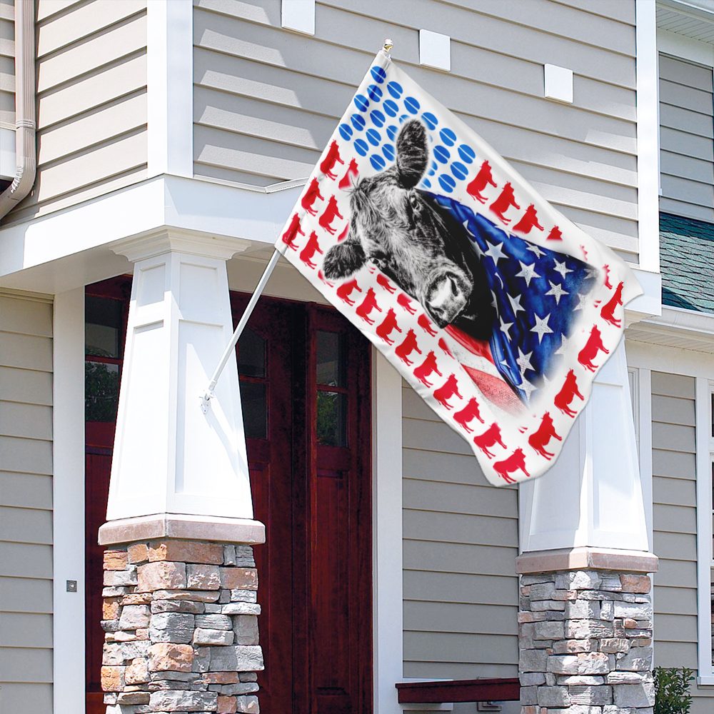 Black Angus Cattle 4th of July Flag: DBX1621F - Image 4