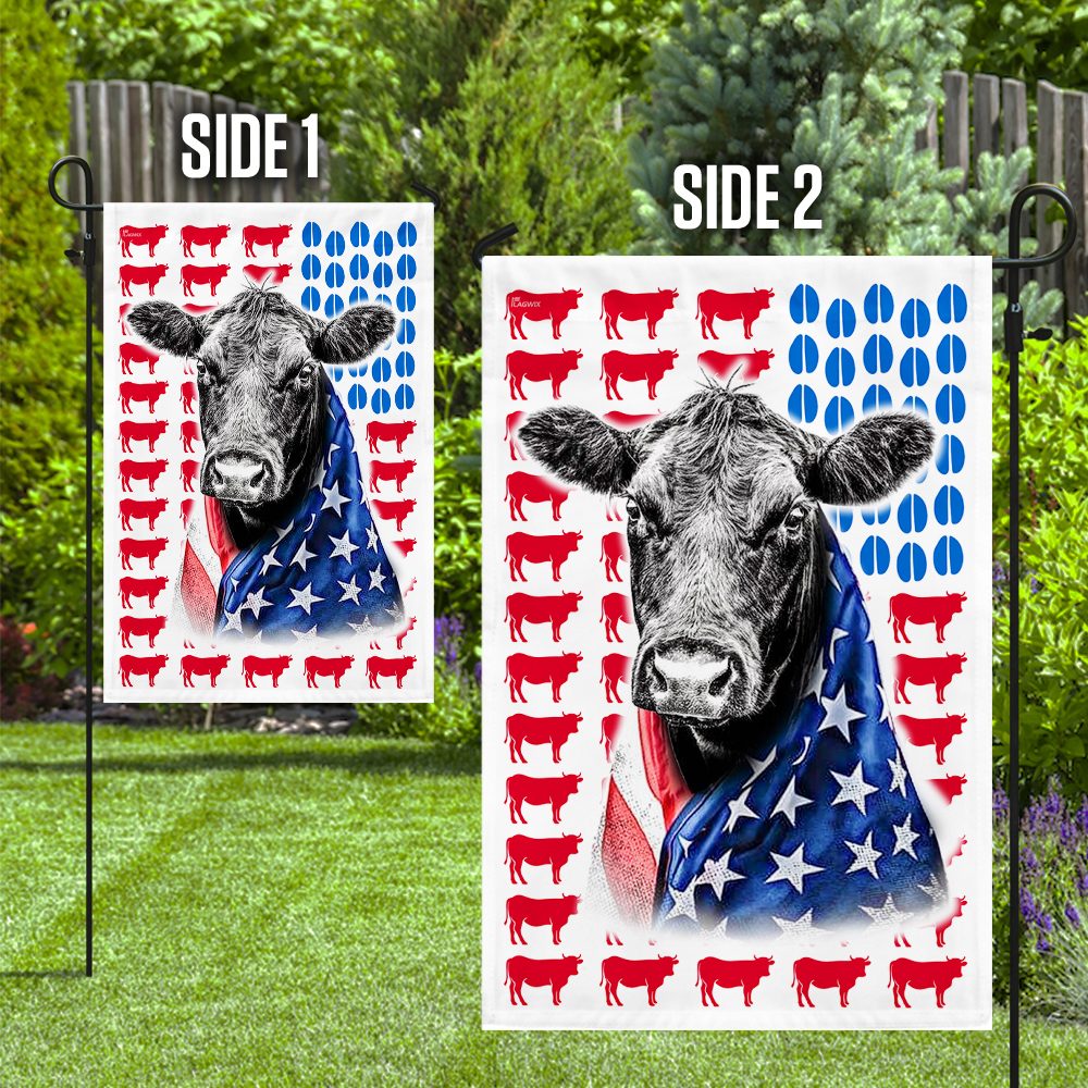Black Angus Cattle 4th of July Flag: DBX1621F - Image 10