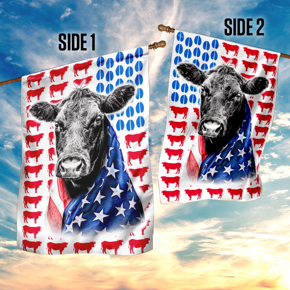 Black Angus Cattle 4th of July Flag: DBX1621F - Image 5