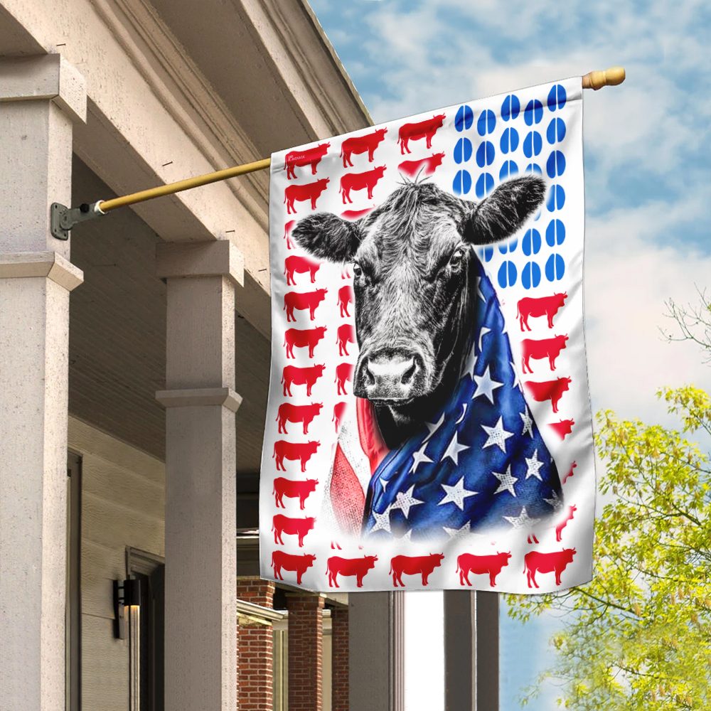 Black Angus Cattle 4th of July Flag: DBX1621F
