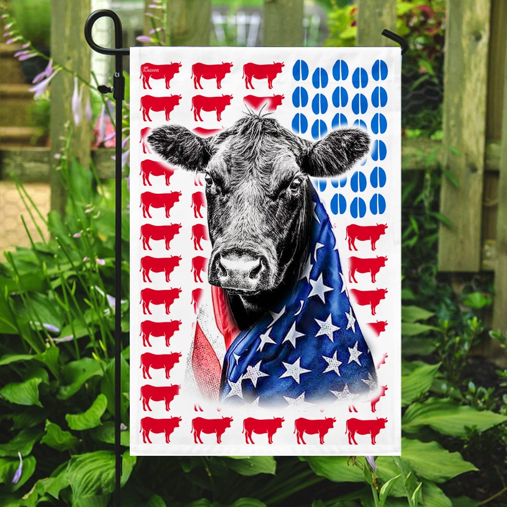 Black Angus Cattle 4th of July Flag: DBX1621F - Image 7