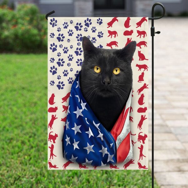 Black Cat American Flag DDH1618F: Patriotic Cat Decor - Image 6
