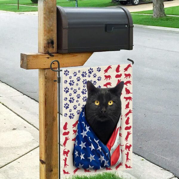Black Cat American Flag DDH1618F: Patriotic Cat Decor - Image 9