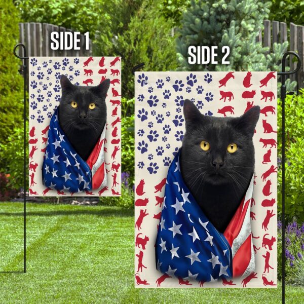 Black Cat American Flag DDH1618F: Patriotic Cat Decor - Image 10