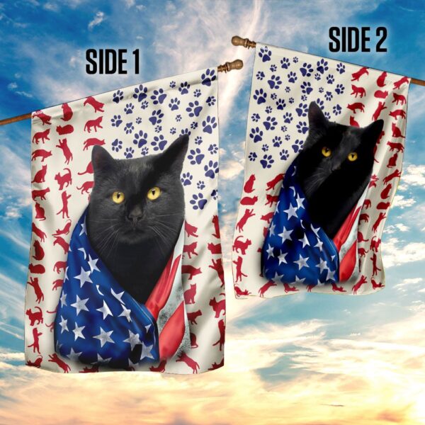 Black Cat American Flag DDH1618F: Patriotic Cat Decor - Image 5