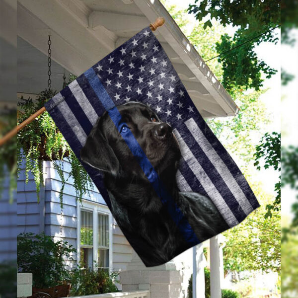 Black Lab Thin Blue Line Flag: Labrador Retriever THB2220F1 - Image 3