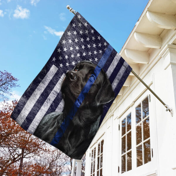 Black Lab Thin Blue Line Flag: Labrador Retriever THB2220F1 - Image 2