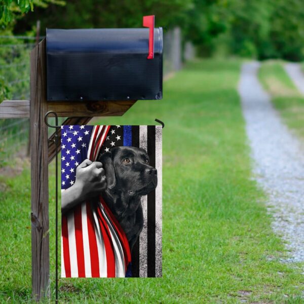 Black Lab Thin Blue Line American Flag - Image 9