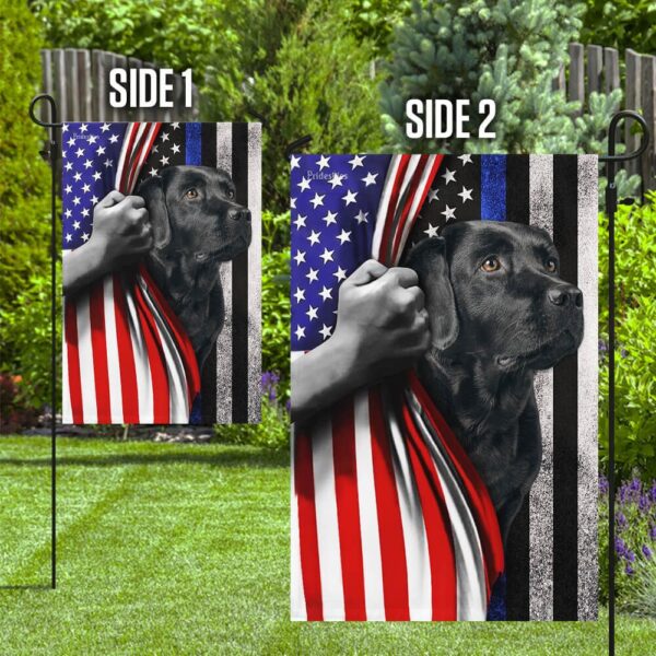 Black Lab Thin Blue Line American Flag - Image 10