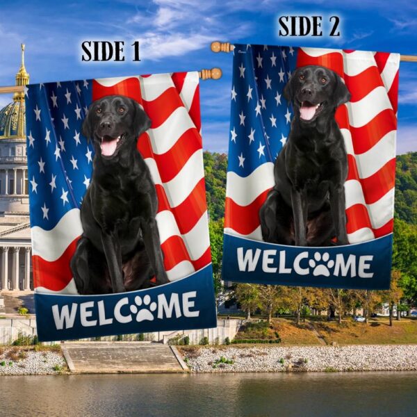 Patriotic Black Lab 4th of July T-Shirt - Image 2