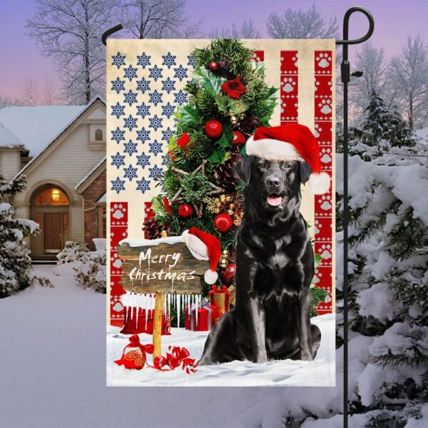 Black Lab Christmas Ornament: American Flag Patriotic Dog Decor - Image 3