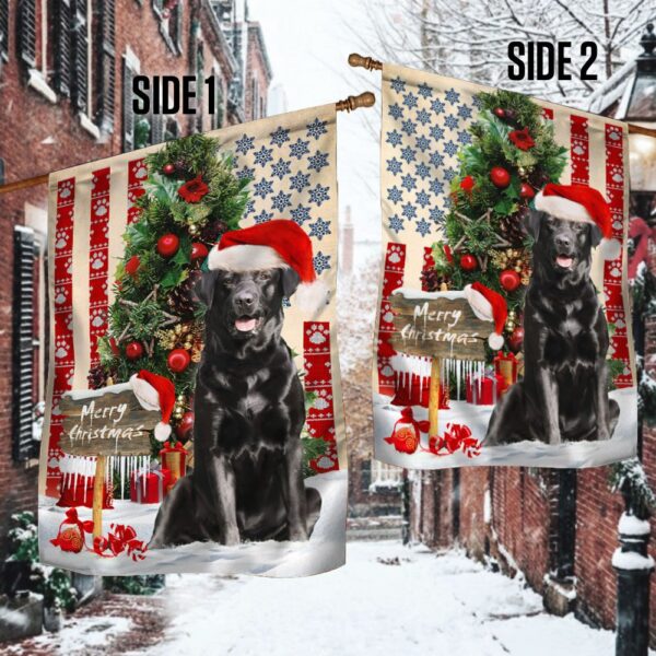 Black Lab Christmas Ornament: American Flag Patriotic Dog Decor - Image 2