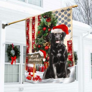 Black Lab Christmas Ornament: American Flag Patriotic Dog Decor