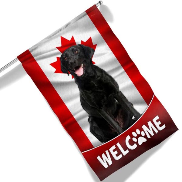 Canadian Flag Black Lab Dog Welcome Mat - TQN1182F - Image 6