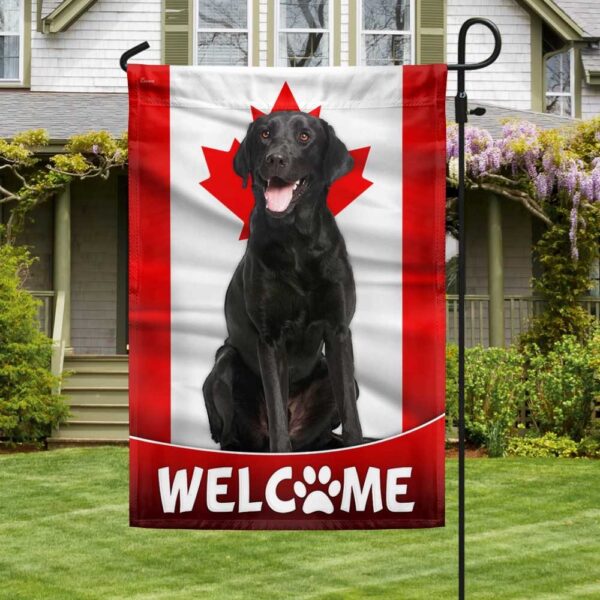 Canadian Flag Black Lab Dog Welcome Mat - TQN1182F - Image 3