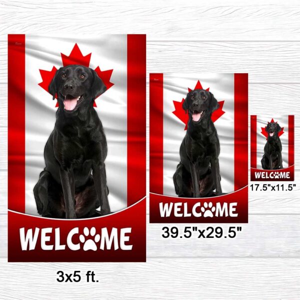 Canadian Flag Black Lab Dog Welcome Mat - TQN1182F - Image 7