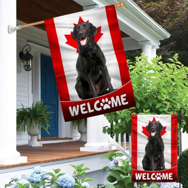 Canadian Flag Black Lab Dog Welcome Mat - TQN1182F - Image 4