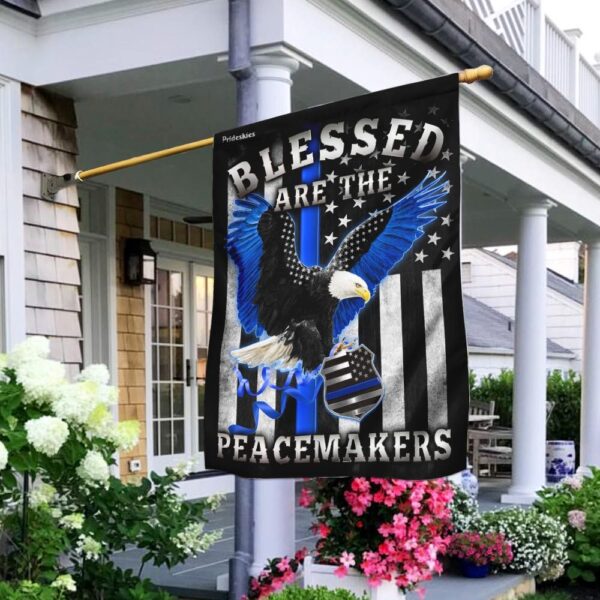 Blessed Are The Peacemakers Flag: MLH1087F - Christian Peace Symbol Banner