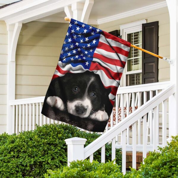 American Patriot Border Collie Flag - Image 5