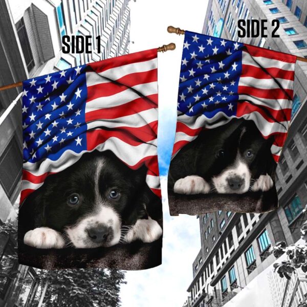 American Patriot Border Collie Flag - Image 4