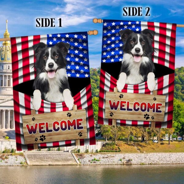 Patriotic Border Collie 4th of July T-Shirt - Image 2