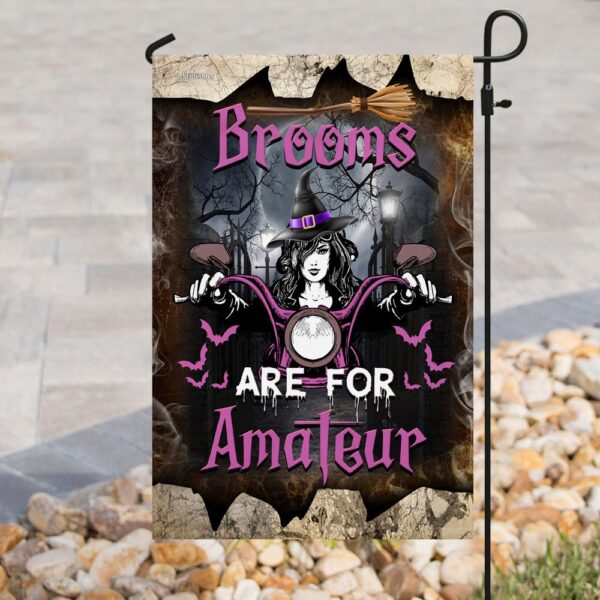 Witchy Motorcycle Flag: Brooms Are For Amateurs (DDH1999F) - Image 8