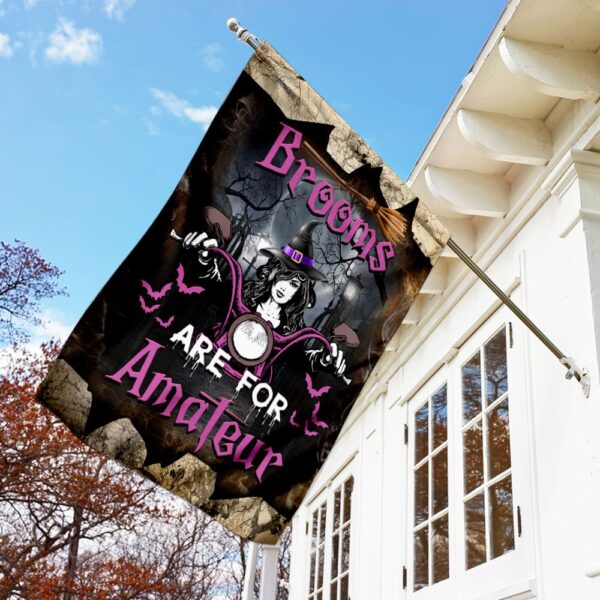 Witchy Motorcycle Flag: Brooms Are For Amateurs (DDH1999F) - Image 2