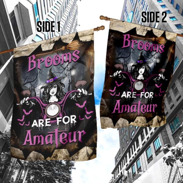Witchy Motorcycle Flag: Brooms Are For Amateurs (DDH1999F) - Image 5