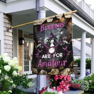 Witchy Motorcycle Flag: Brooms Are For Amateurs (DDH1999F)