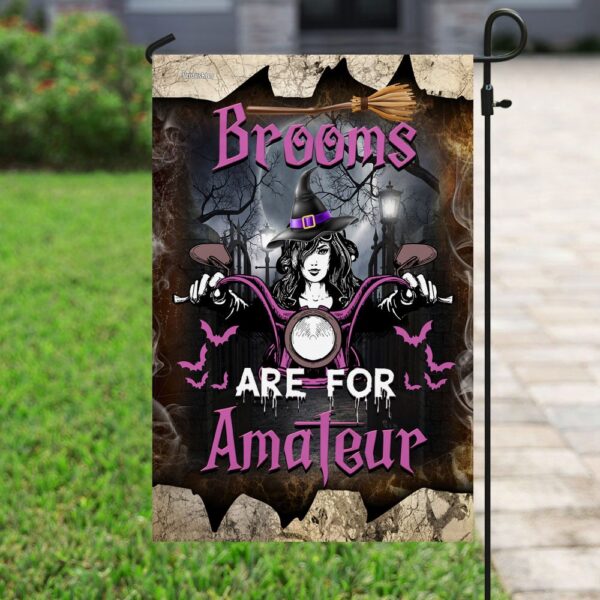Witchy Motorcycle Flag: Brooms Are For Amateurs (DDH1999F) - Image 6