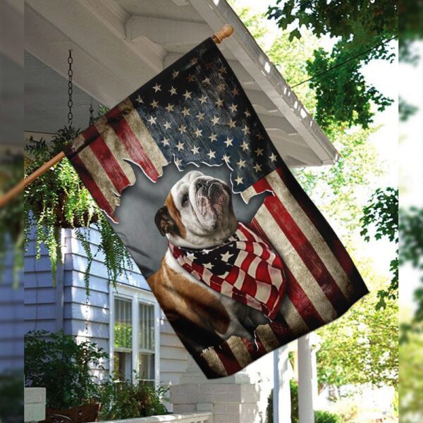 Bulldog 4th of July Flag: Patriotic Decor THN2196F - Image 3