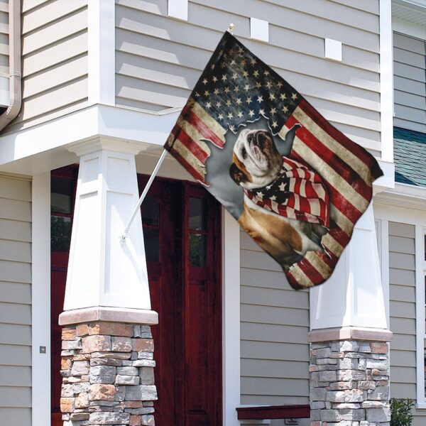 Bulldog 4th of July Flag: Patriotic Decor THN2196F - Image 4